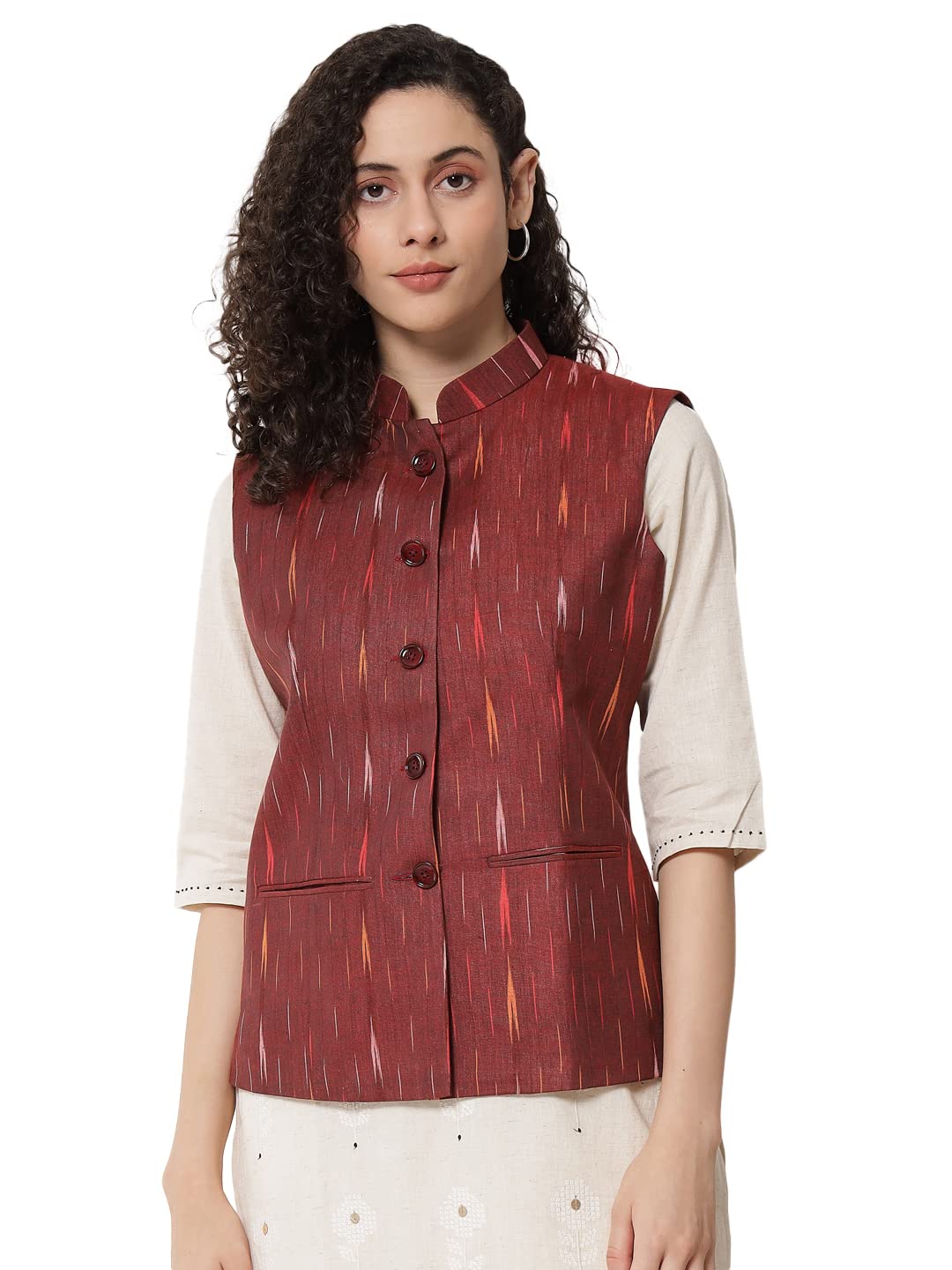 VASTRAA FUSION Womens Ikat...
