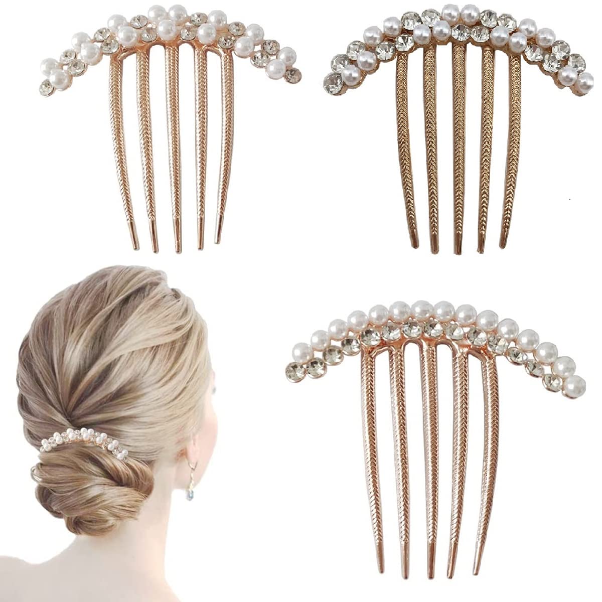 PALAY 3 Pcs Pearl Claw...