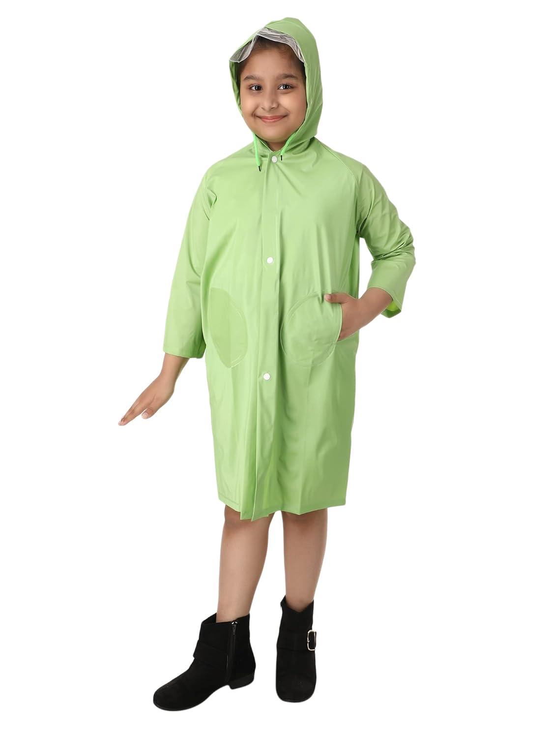 HYSAR 100% Waterproof Premium Raincoat/Rainwear for Kids Boys/Girls (Unisex) with Pockets & Cap.