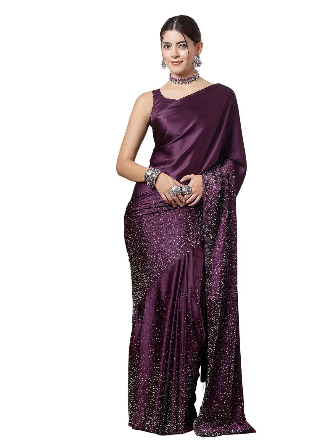 SIRIL Women's Satin Silk...