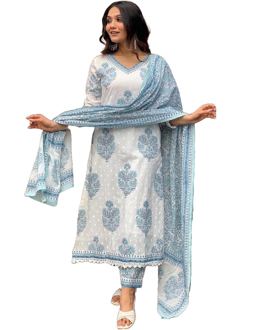 Nermosa Women Cotton Block...