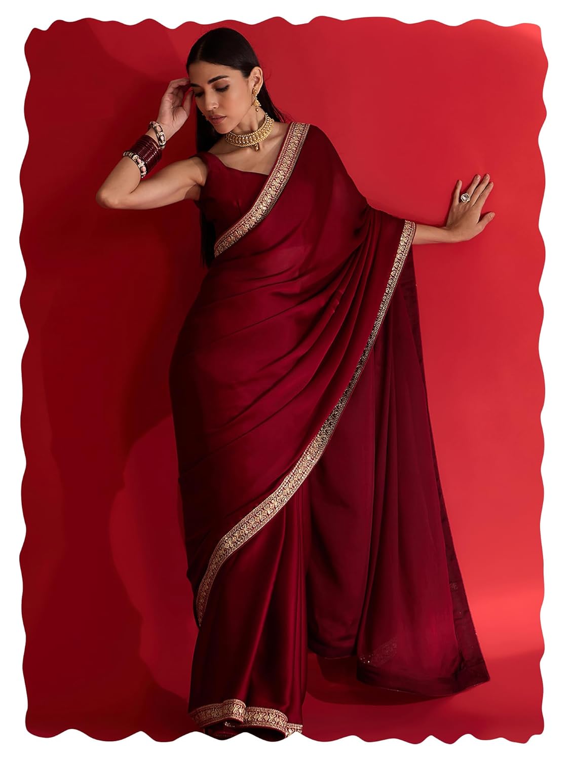 AKHILAM Women's Satin...
