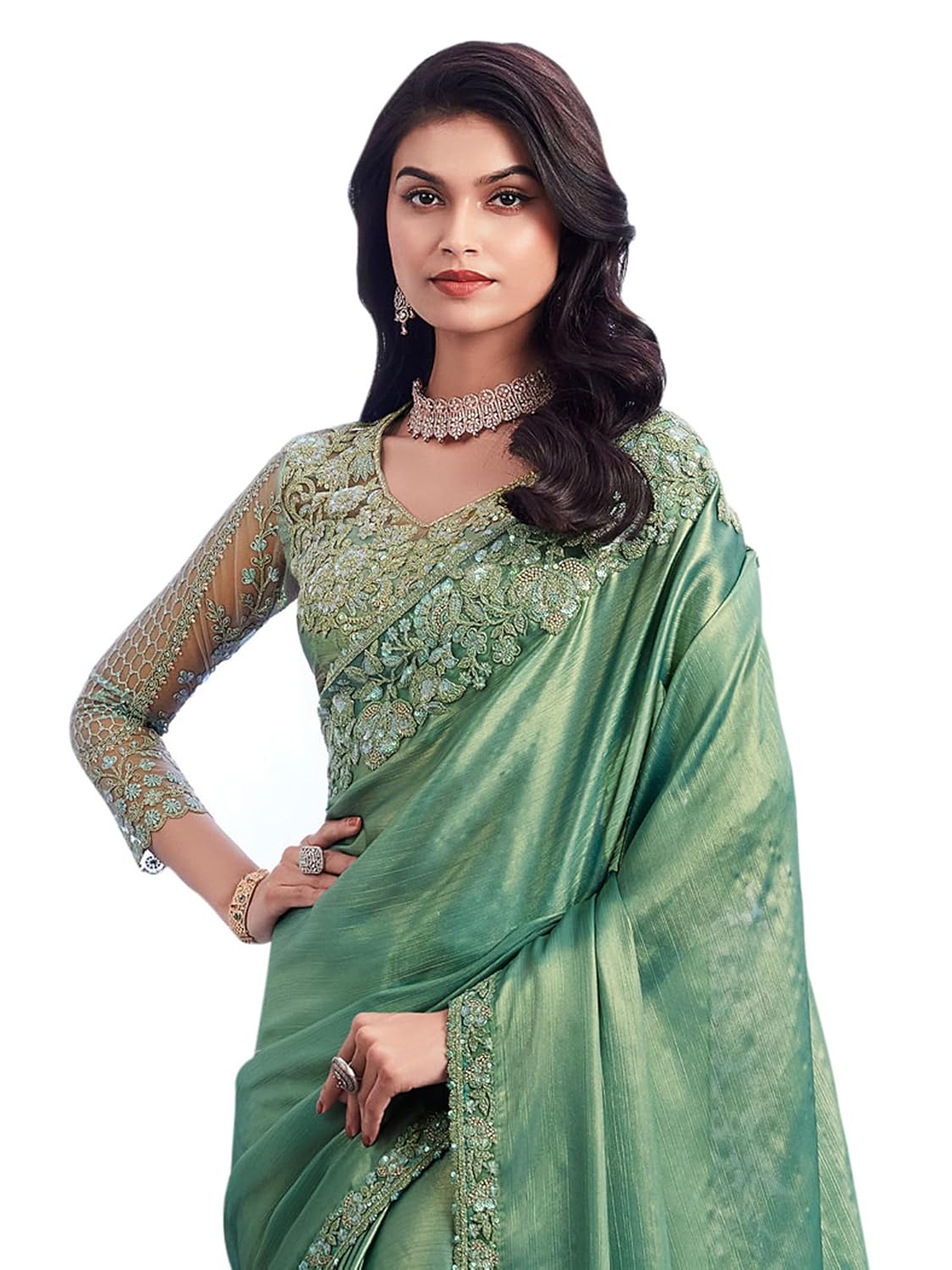 AKHILAM Women's Chiffon...