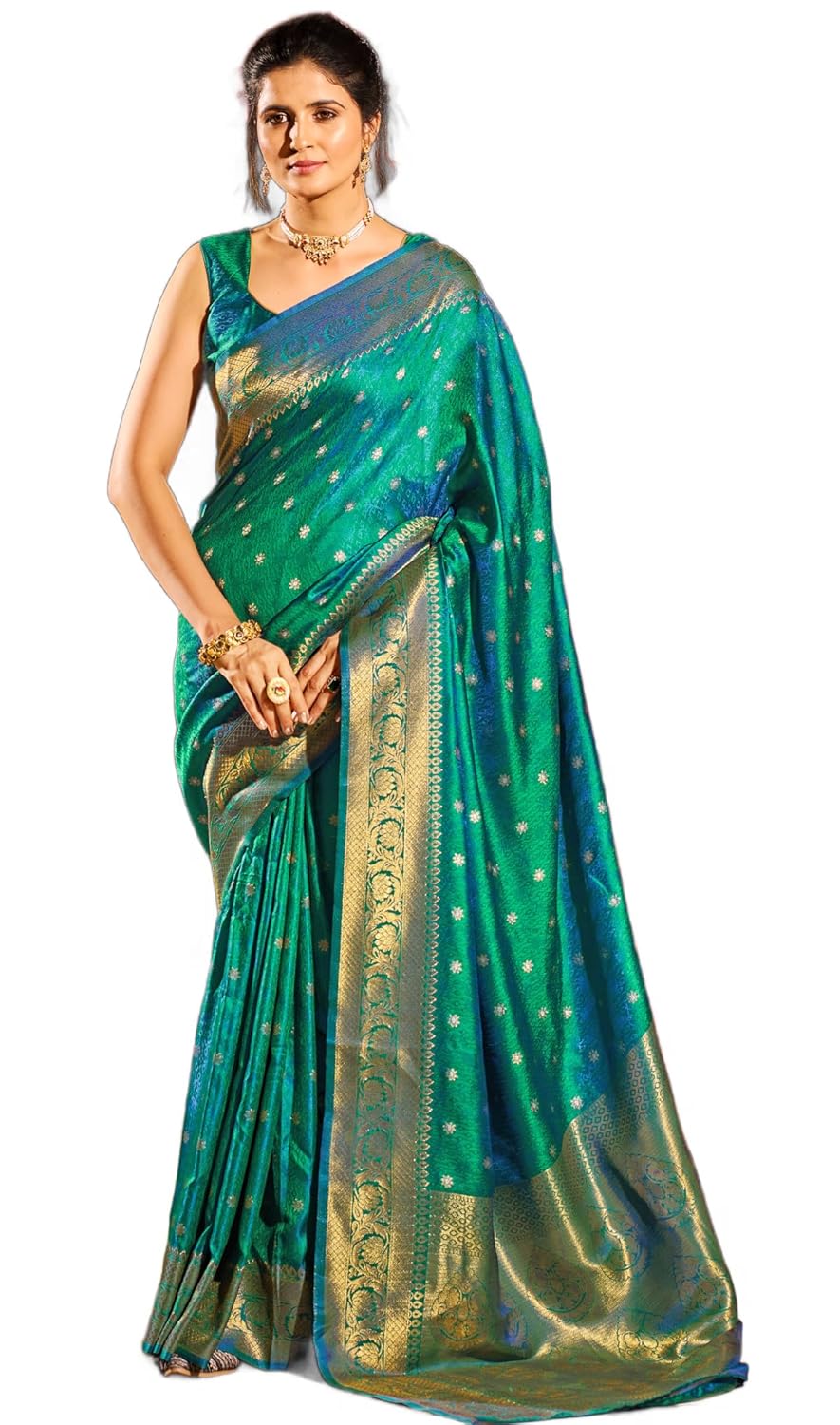 SWORNOF Womens Kanjivaram...