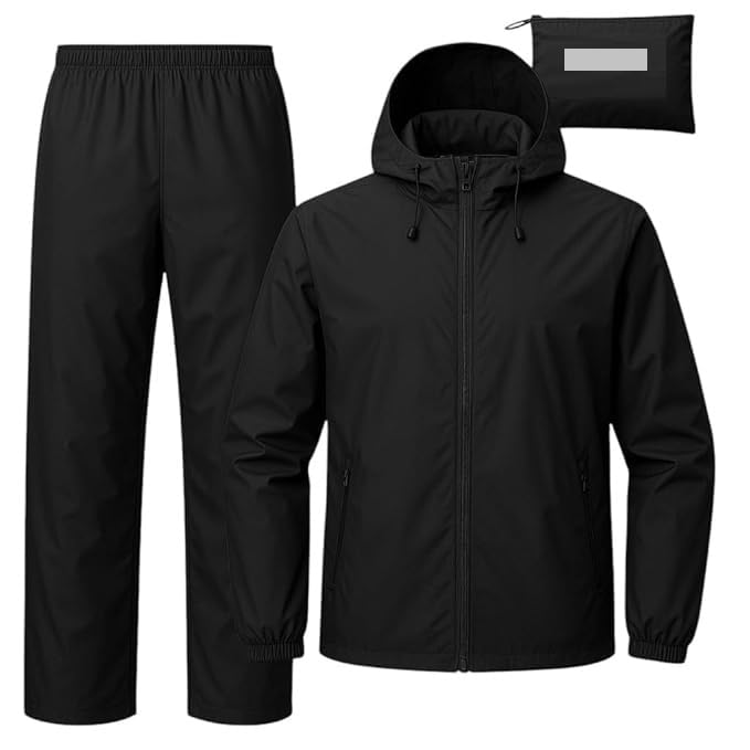 4V1 Champion Premium Waterproof Raincoat for Men & Women | Lightweight, Breathable & Durable | Hooded Rain Jacket with Storage Pouch | All-Weather Protection