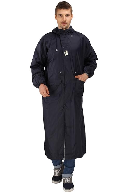 CLUB SEVENTY TWO Men's and Woman Rain Jacket with Hood Waterproof Lightweight Active Long Raincoat