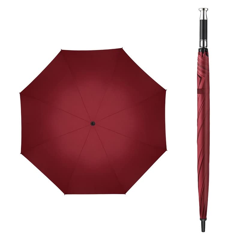 STAR WORK Double Canopy Travel Business Waterproof Umbrella with Cover/Ergonomic Non-Slip Handle/Windproof Umbrellas Automatic Open/Large Rain Umbrellas Chaata Vented Stick