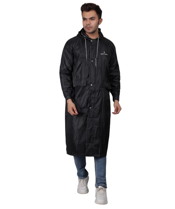 YOUTH ROBE - Premium Brand Men's Waterproof Tapping Raincoat Jacket with Carrying Pouch