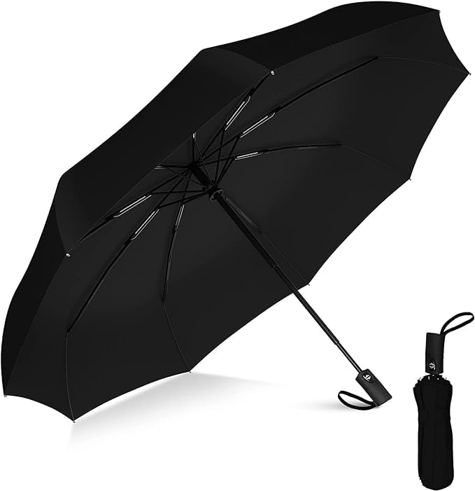 Roughhouse UV Umbrella for Sun & Rain  Auto Open/Close | Windproof | Travel-Friendly 3-Fold Design | SPF 50+ Coated | Big Canopy, Easy to Carry