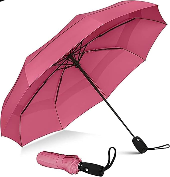 TEKCOOL Umbrella, UV Big Size Umbrella for Sun Protection Rain Windproof Strong large 3 fold for men women kids boys girls Perfect small & stylish Windproof & Compact