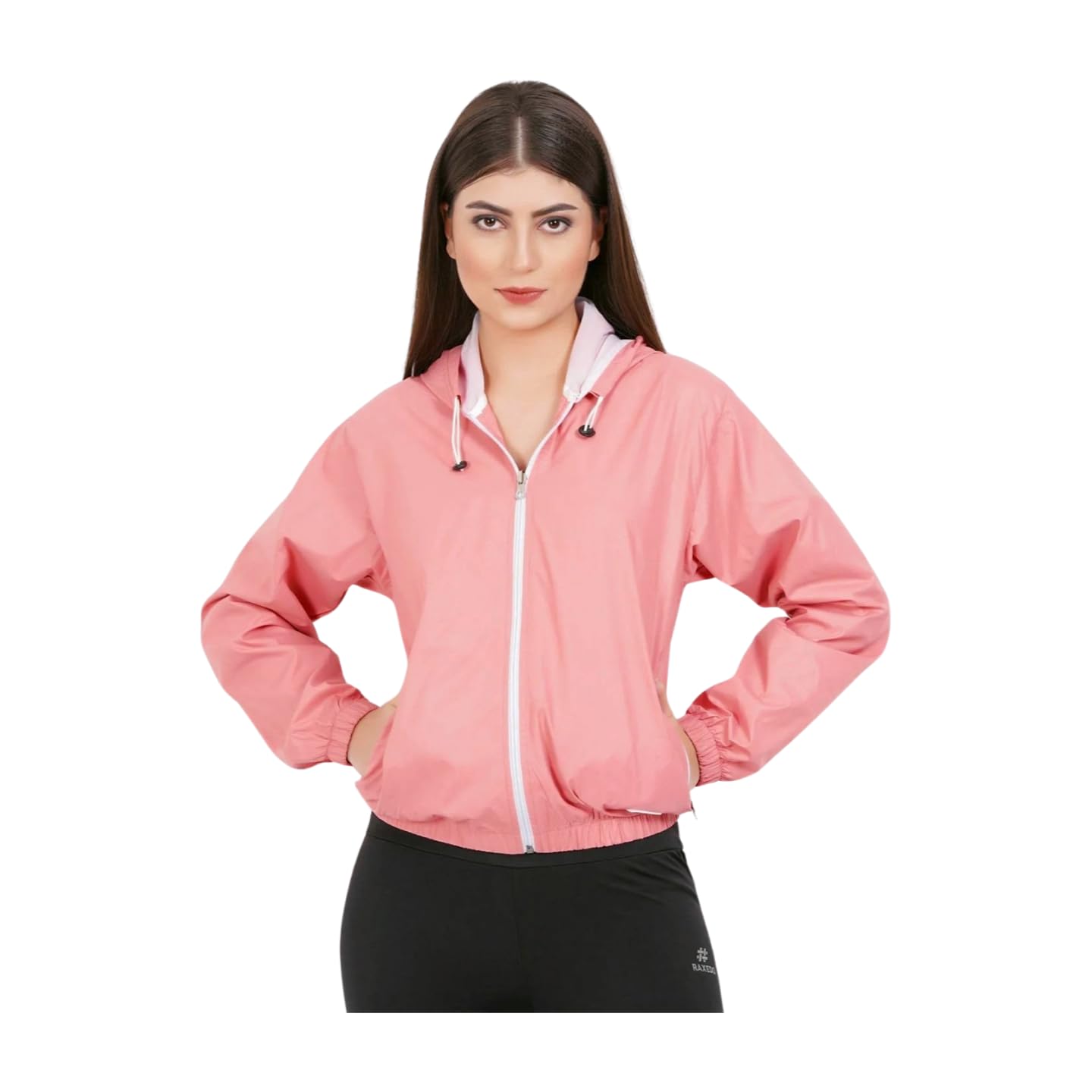 RAXEDO Light Weight Jacket - Windcheater for Women, Water Resistant Sunscreen Jacket, Riding jacket for bikers, Raincoat for women waterproof- Sports, Travel or Light Rain