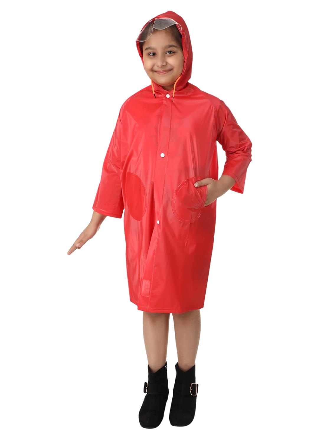 HYSAR 100% Waterproof Premium Raincoat/Rainwear for Kids Boys/Girls (Unisex) with Pockets & Cap.