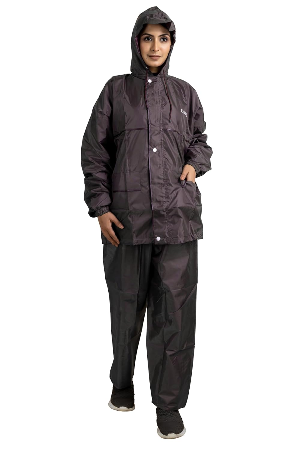 THE DRY CAPE ; LET IT RAIN Champion Dual Tone Rain Coat for Women - Waterproof, Reversible, Adjustable Hood