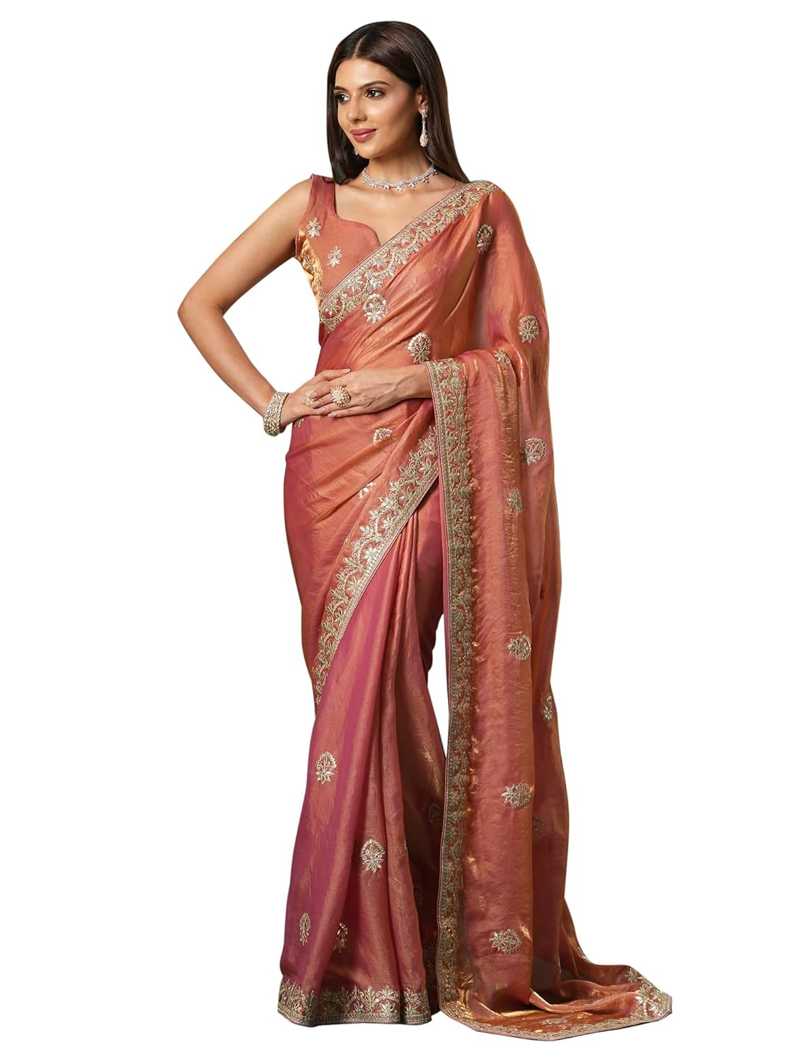 SAREE MALL Women's Satin...