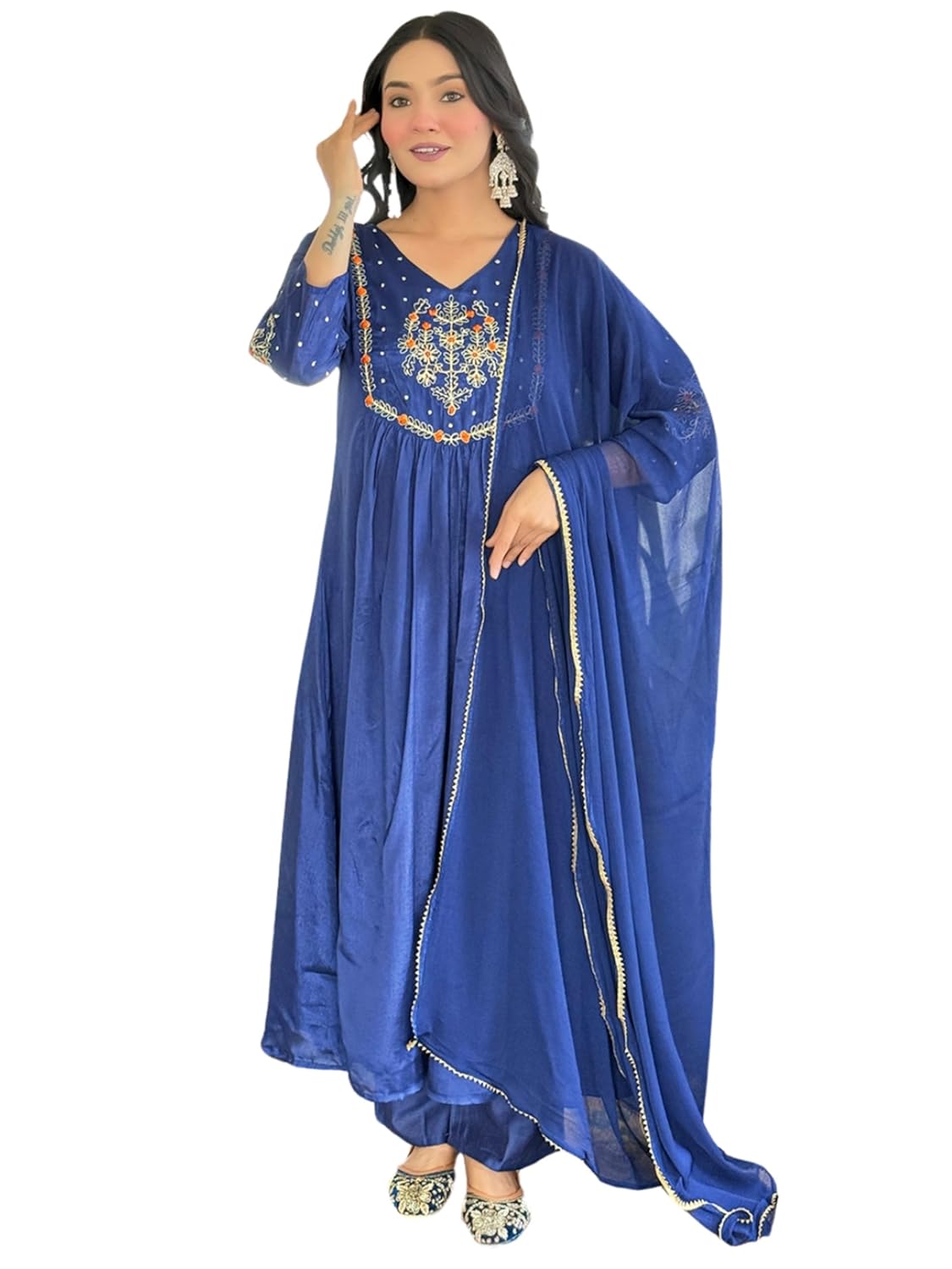 Naixa Women's Silk Chiffon...