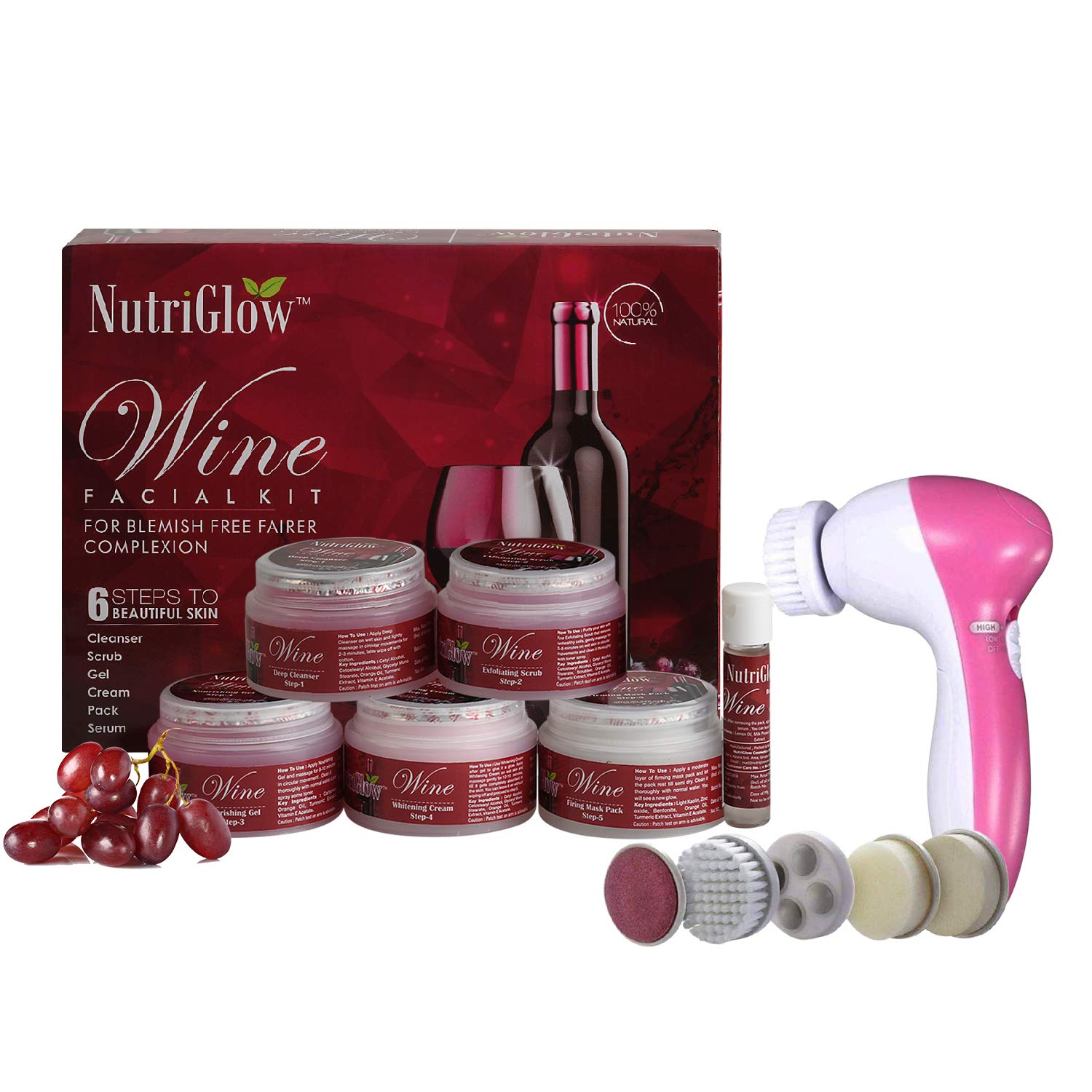 NutriGlow Wine Facial Kit...