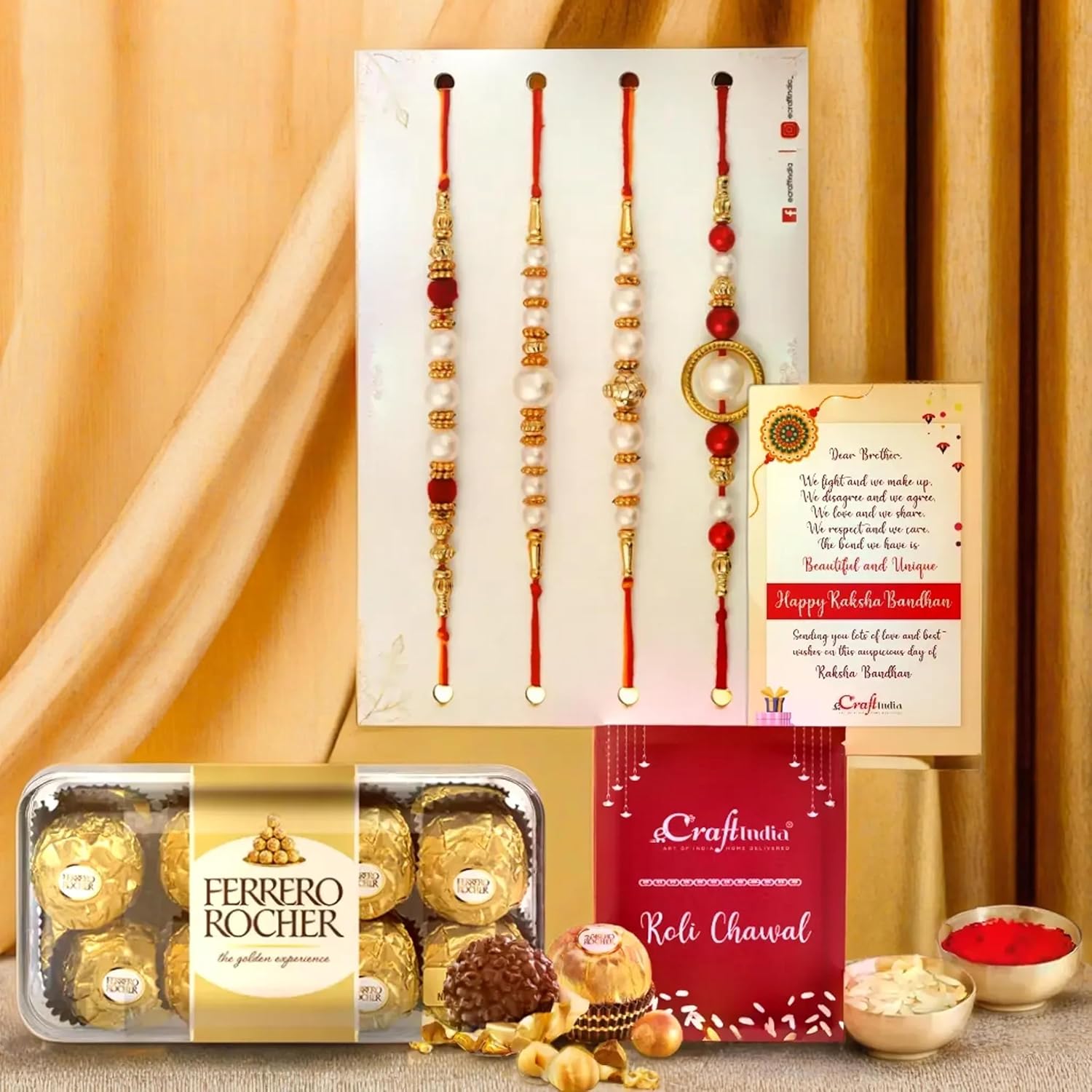 eCraftIndia Set of 4 Red,...