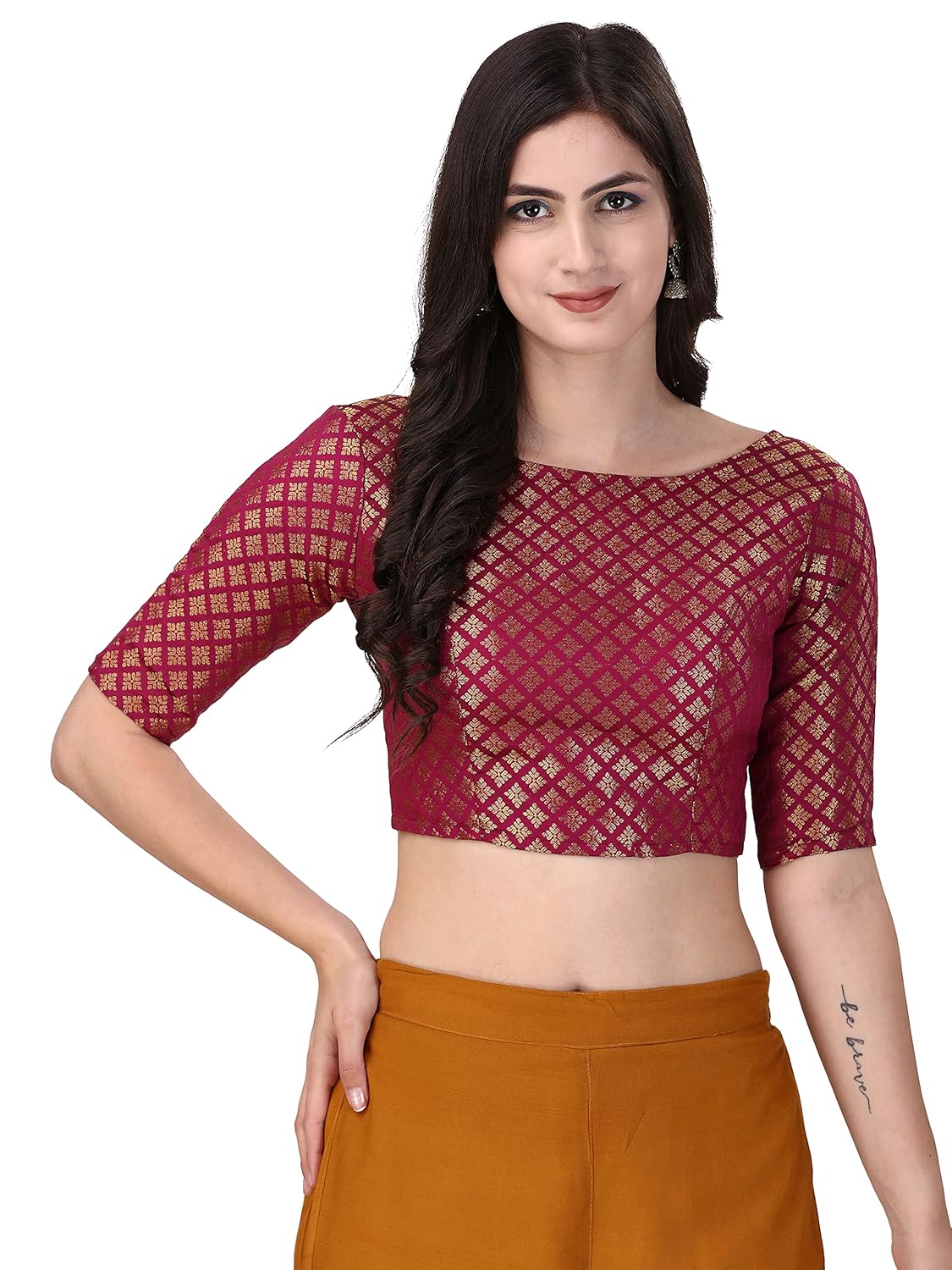 OOMPH! Women Jacquard Half...